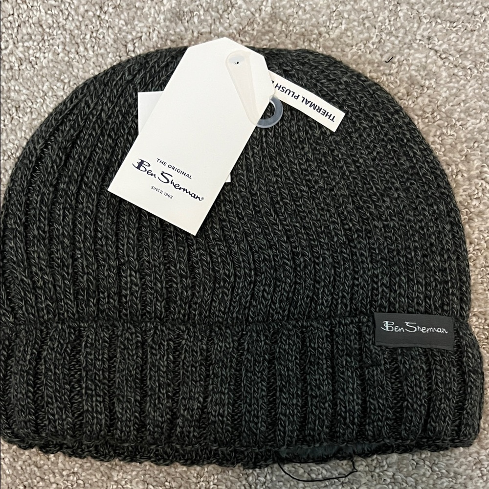 Ben Sherman Charcoal Knit Beanie